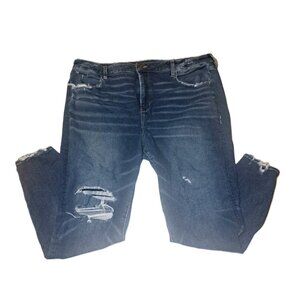American Eagle Womens Size 22 Blue The Dream Jean Jeggings 44x30 Distressed